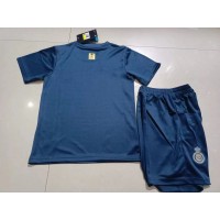 Camiseta Al-Nassr Segunda Equipación Replica 2023-24 para niños mangas cortas (+ Pantalones cortos)